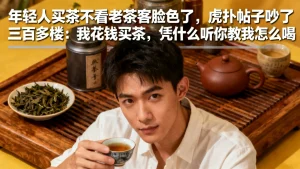 年轻人买茶不看老茶客脸色了，虎扑帖子吵了三百多楼：我花钱买茶，凭什么听你教我怎么喝